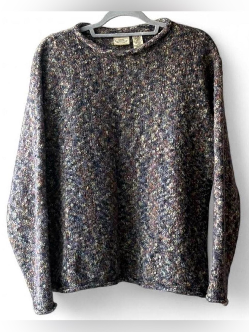 Vintage Sonoma Wool Mohair Blend Dark Grey Unisex Knit Sweater Size L
